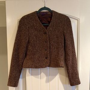 Vintage Ralph Lauren Brown Tweed Blazer